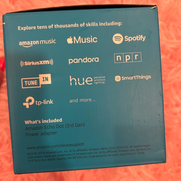 - Amazon Echo Dot 3rd Gen Smart Speaker and Power Adapter - Picture 6 of 8